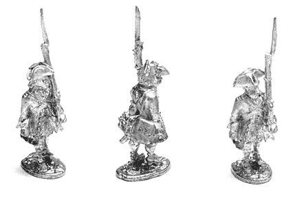 Infantry in Tricorn Marching with collar, fur pack