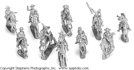 Mounted Custer & Staff