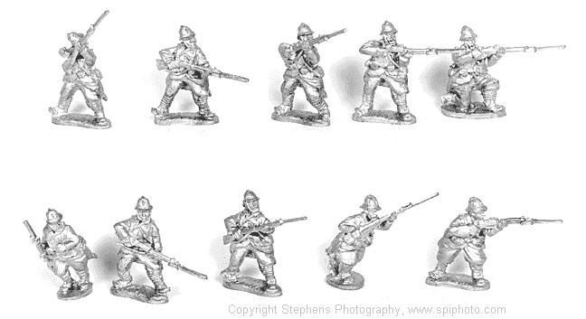 French WWI Infantry Advancing