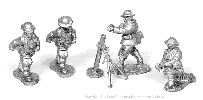 British Heavy Trench Mortar and Crew