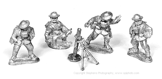 American Heavy Trench Mortar and Crew