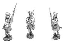 Infantry in Tricorn Advancing collarless, coat closed