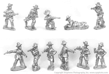 Spanish Infantry Skirm/straw hats with Command