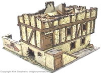 European Bombed Out Wood Frame House